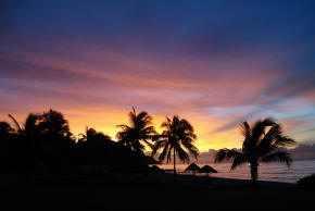 A spectacular St Croix sunset from the patio of Caribbean Breeze.